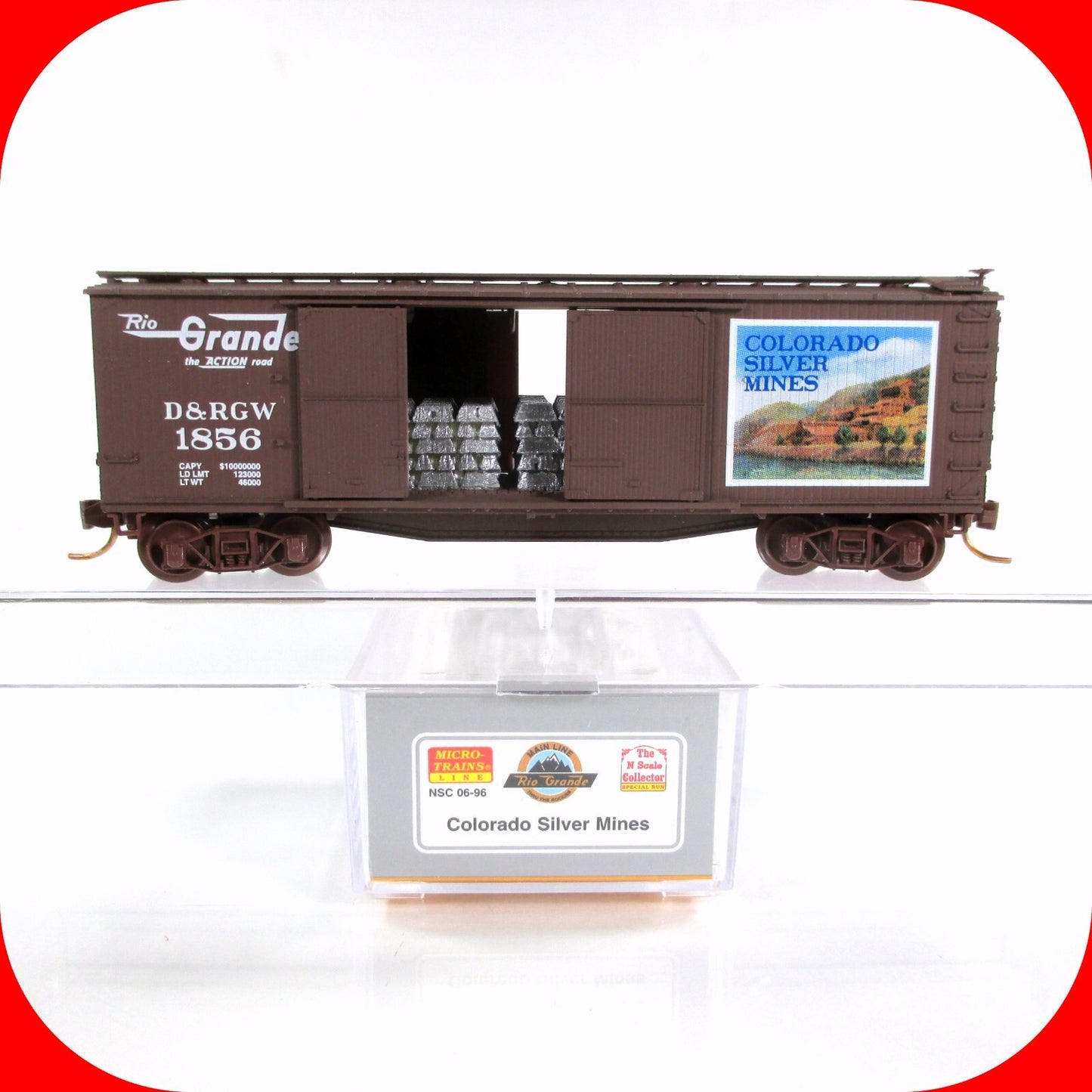 N Scale ***COLORADO SILVER MINES*** Box Car,  D&RGW 1856 -- Micro Trains Special