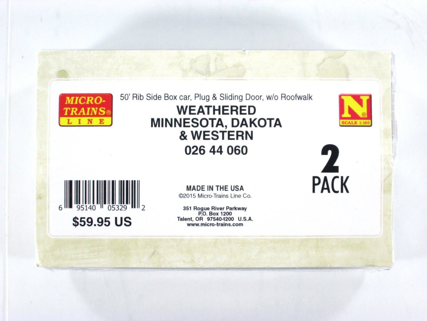 N Scale **MINNESOTA DAKOTA & WESTERN** Graffiti Box Cars - Micro Trains 02644060