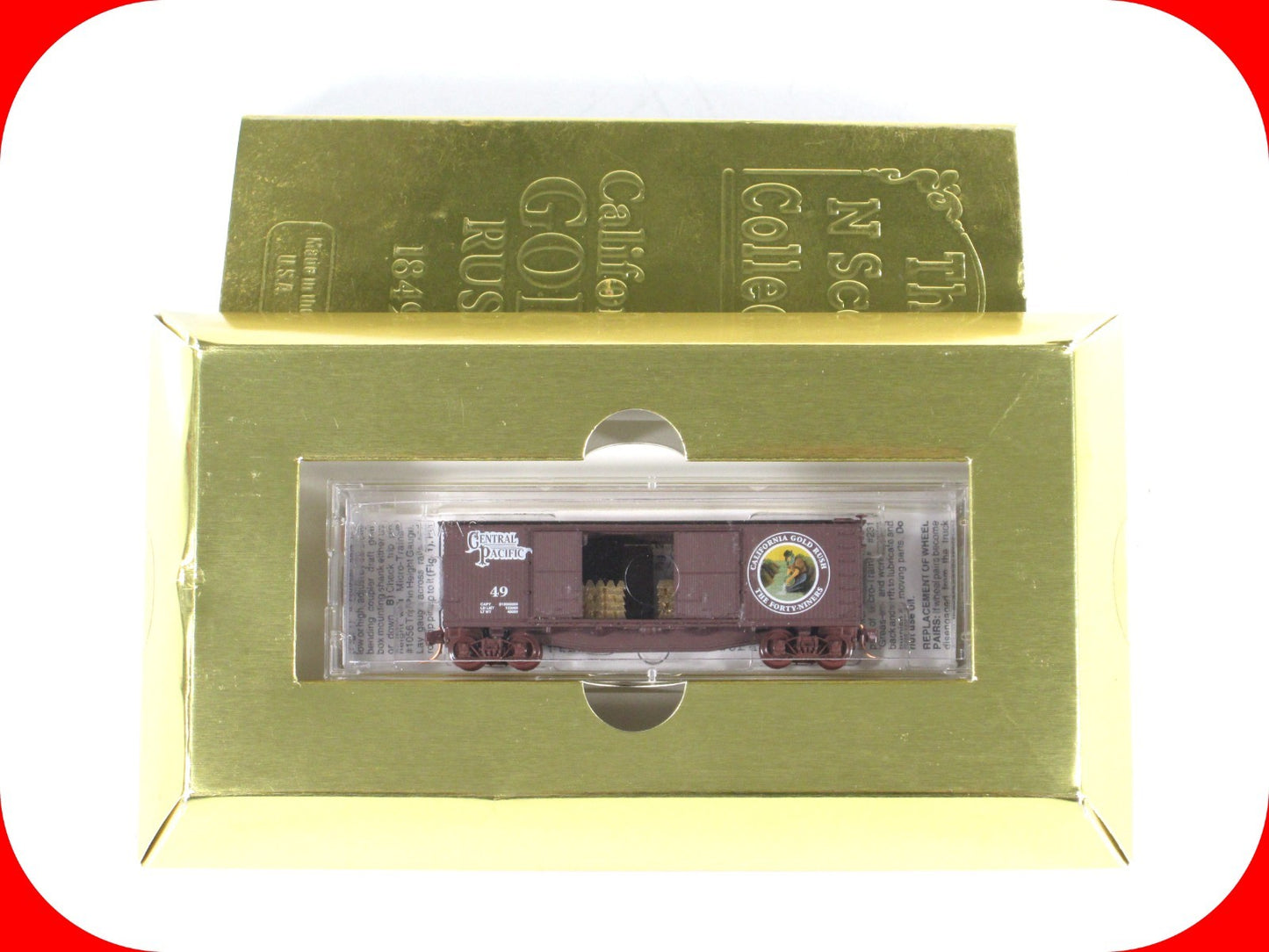 N Scale ***CALIFORNIA GOLD RUSH*** Box Car, CP 49 - Micro Trains NSC 05-70 *RARE