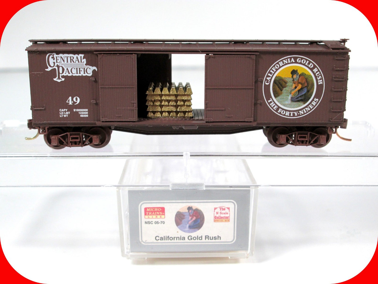 N Scale ***CALIFORNIA GOLD RUSH*** Box Car, CP 49 - Micro Trains NSC 05-70 *RARE