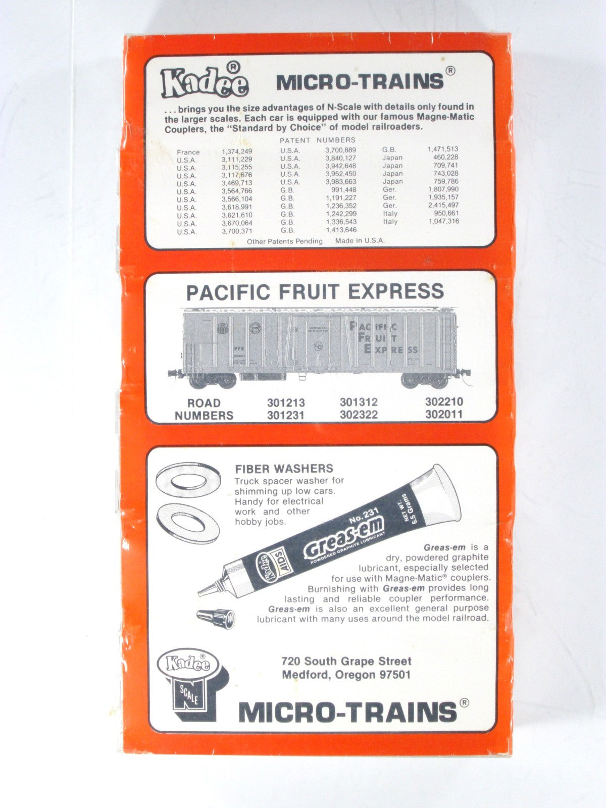 N Scale ***PACIFIC FRUIT EXPRESS** UP-SP Reefer 6-Set - Kadee Micro Trains 70012