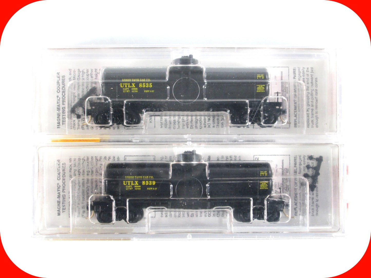 N Scale **UNION TANK CAR*** 2-Pack Set, UTLX 8535, 8539 ----- Micro Trains 65062