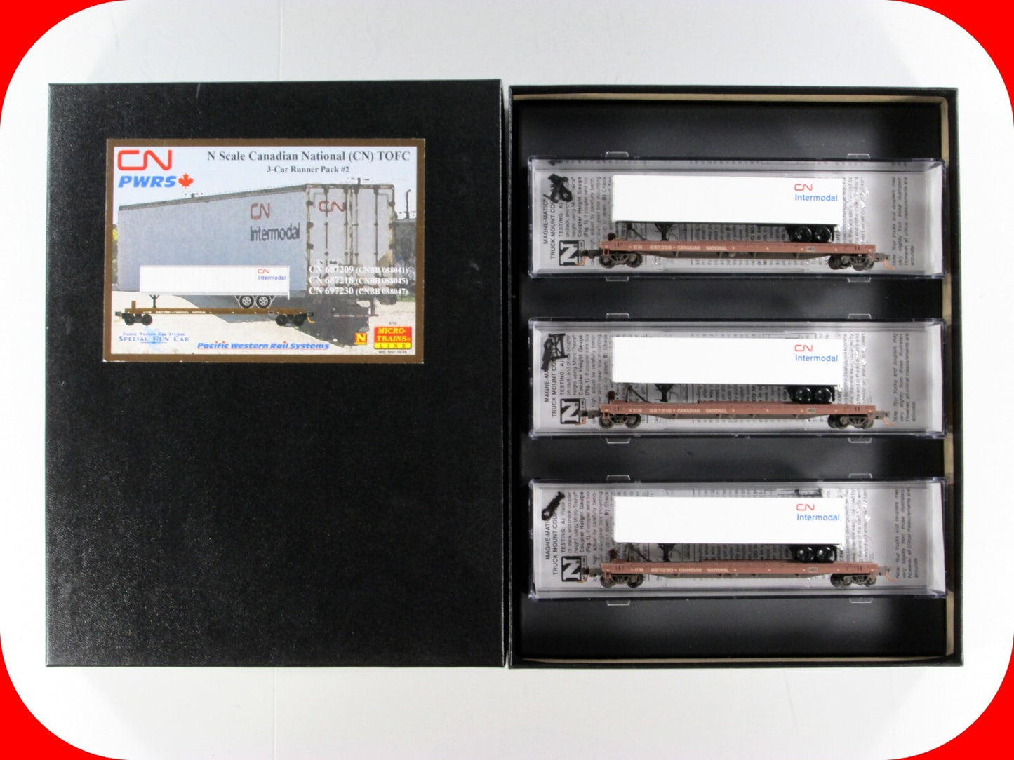 N Scale ****CN INTERMODAL**** TOFC 3-Pack Set - Micro Trains, PWRS Special *RARE