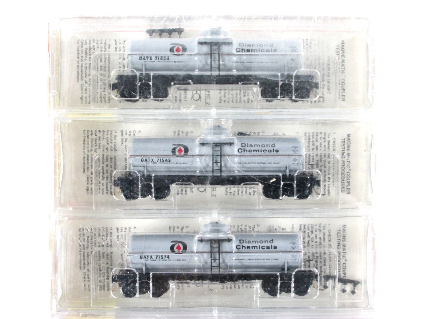 N Scale ***DIAMOND CHEMICALS*** Tanker 6-Pack - Kadee Micro Trains 65192 **RARE*