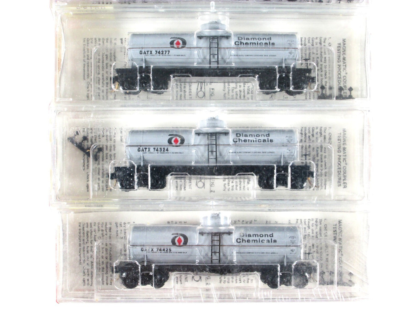 N Scale ***DIAMOND CHEMICALS*** Tanker 6-Pack - Kadee Micro Trains 65192 **RARE*