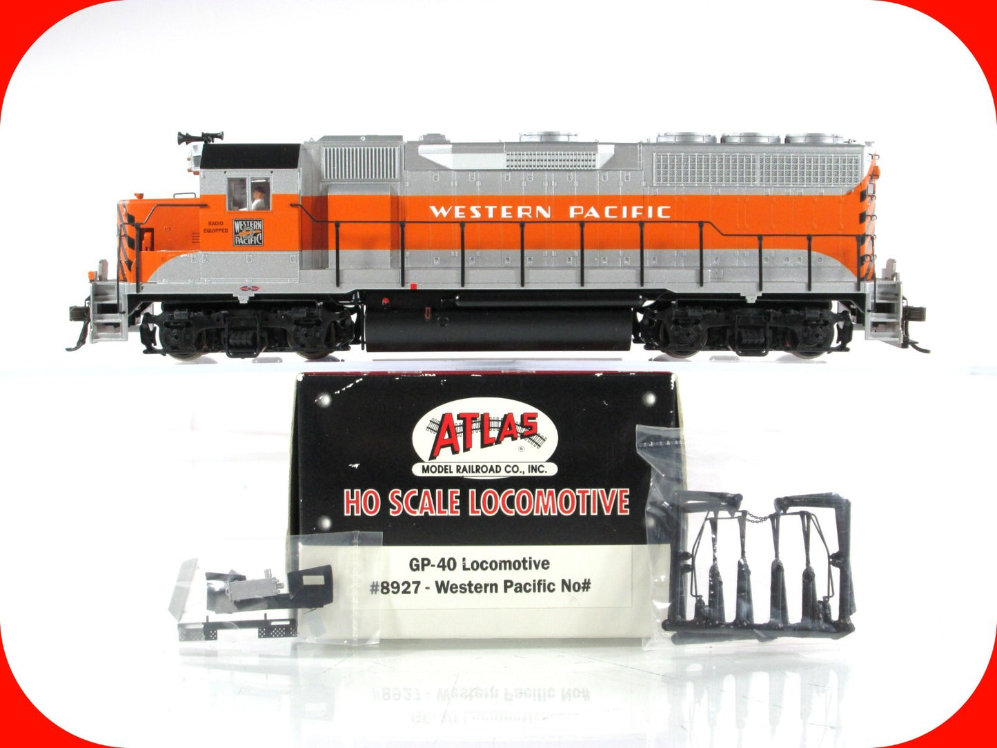 HO Scale ***WESTERN PACIFIC*** EMD GP-40 Locomotive ------ Atlas 8927, DCC Ready
