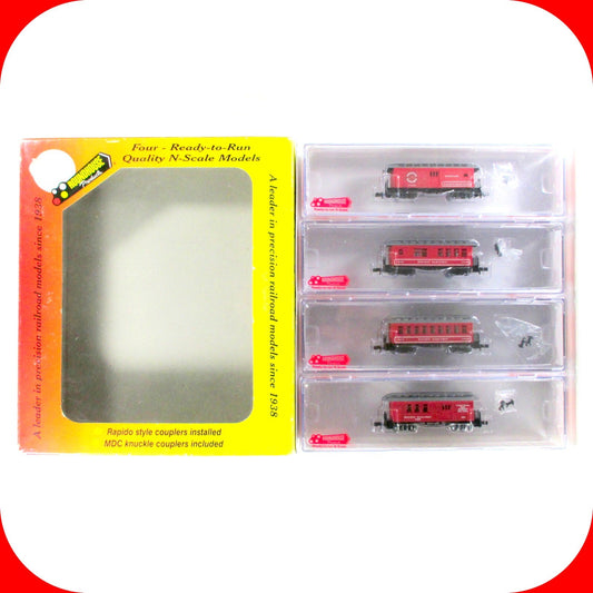 N Scale **PACIFIC ELECTRIC** Overton Set - Roundhouse 89462, Knuckle Cplrs *RARE