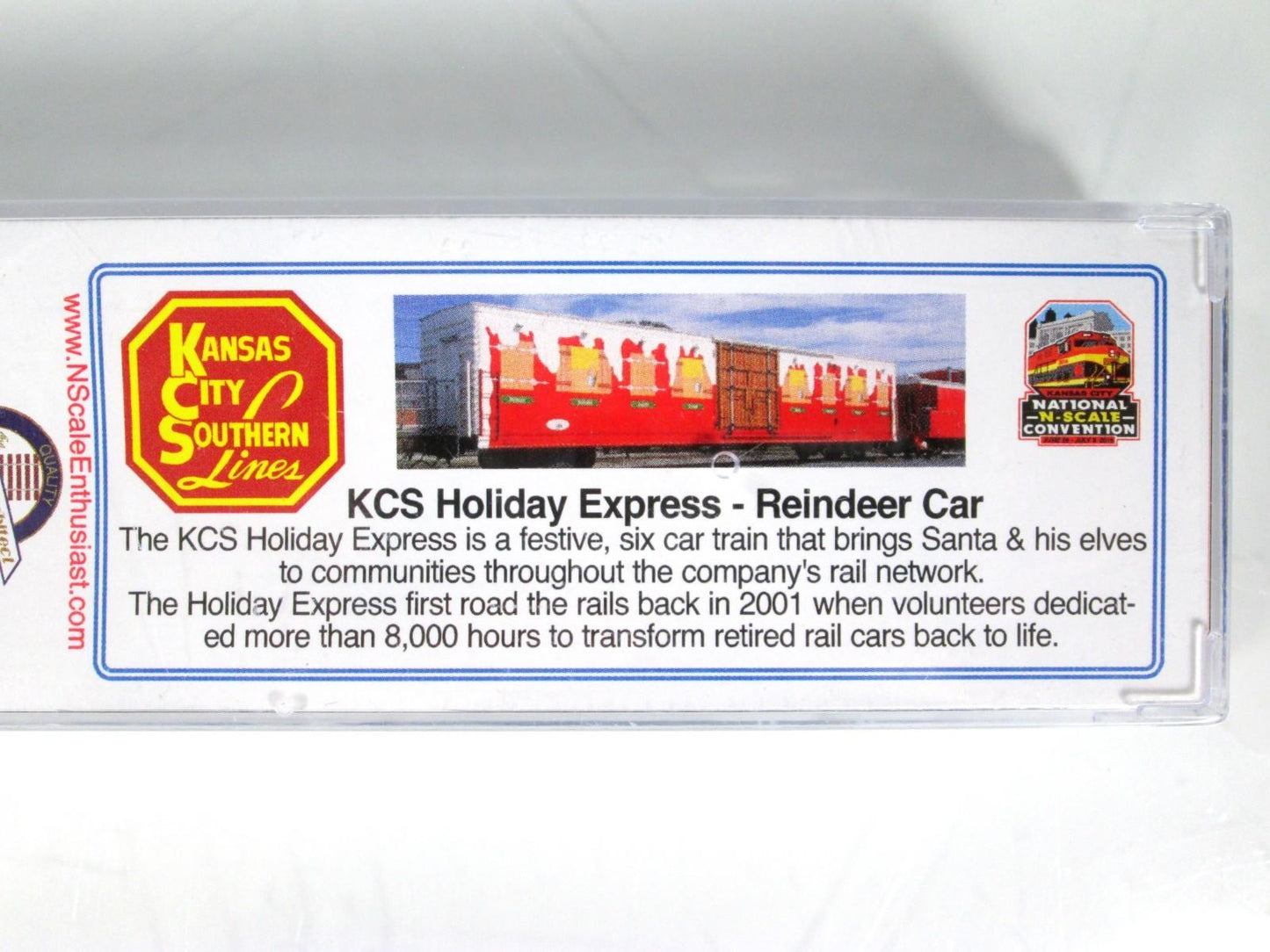 N Scale ***KCS HOLIDAY EXPRESS*** Reindeer Box Car - Micro Trains Special **RARE