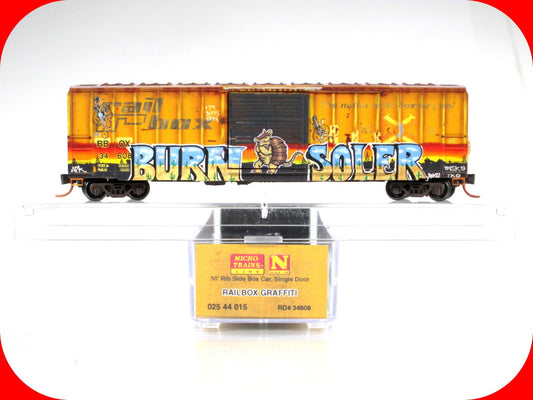 N Scale RAILBOX  **Preserve The Ozone**  GRAFFITI Box Car, Micro Trains 02544015