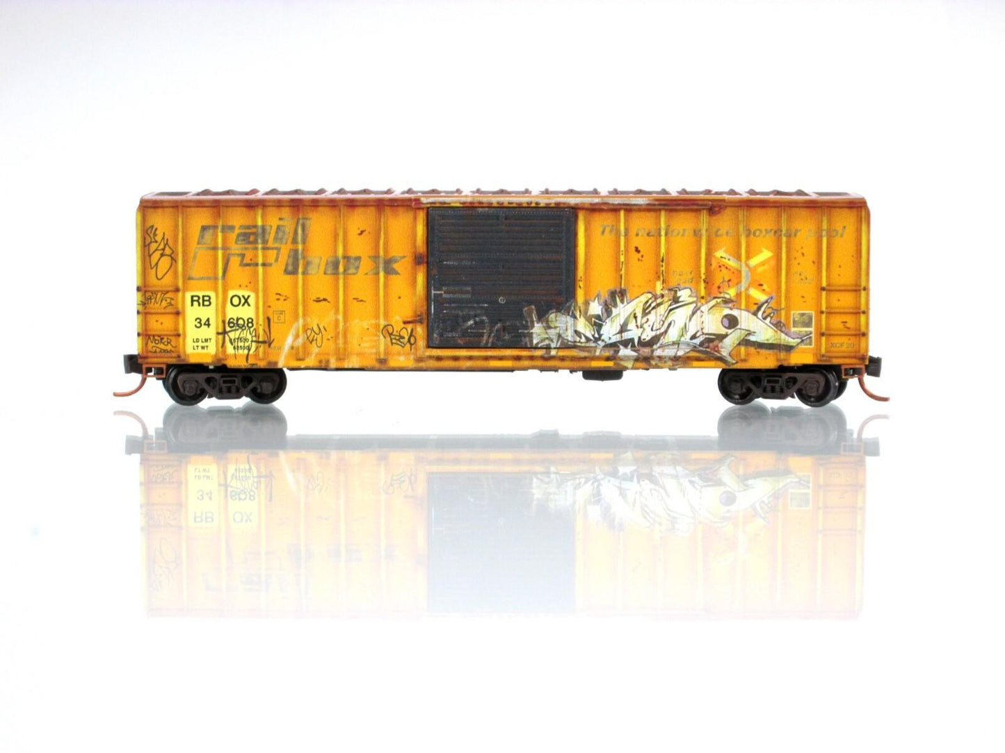 N Scale RAILBOX  **Preserve The Ozone**  GRAFFITI Box Car, Micro Trains 02544015