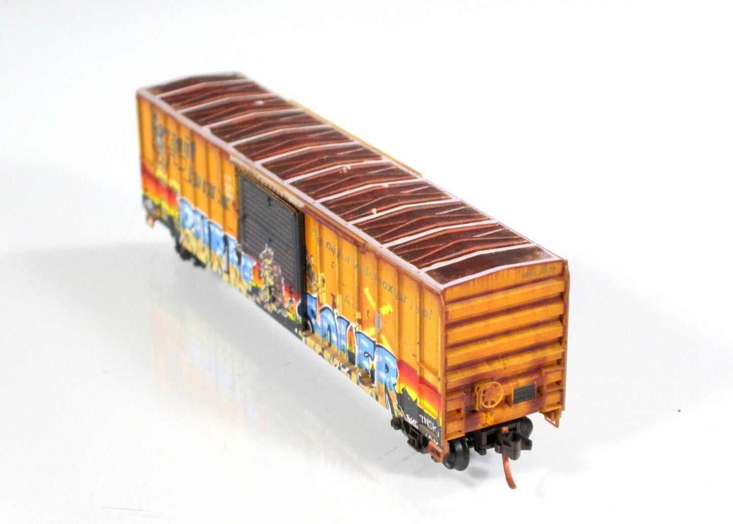 N Scale RAILBOX  **Preserve The Ozone**  GRAFFITI Box Car, Micro Trains 02544015