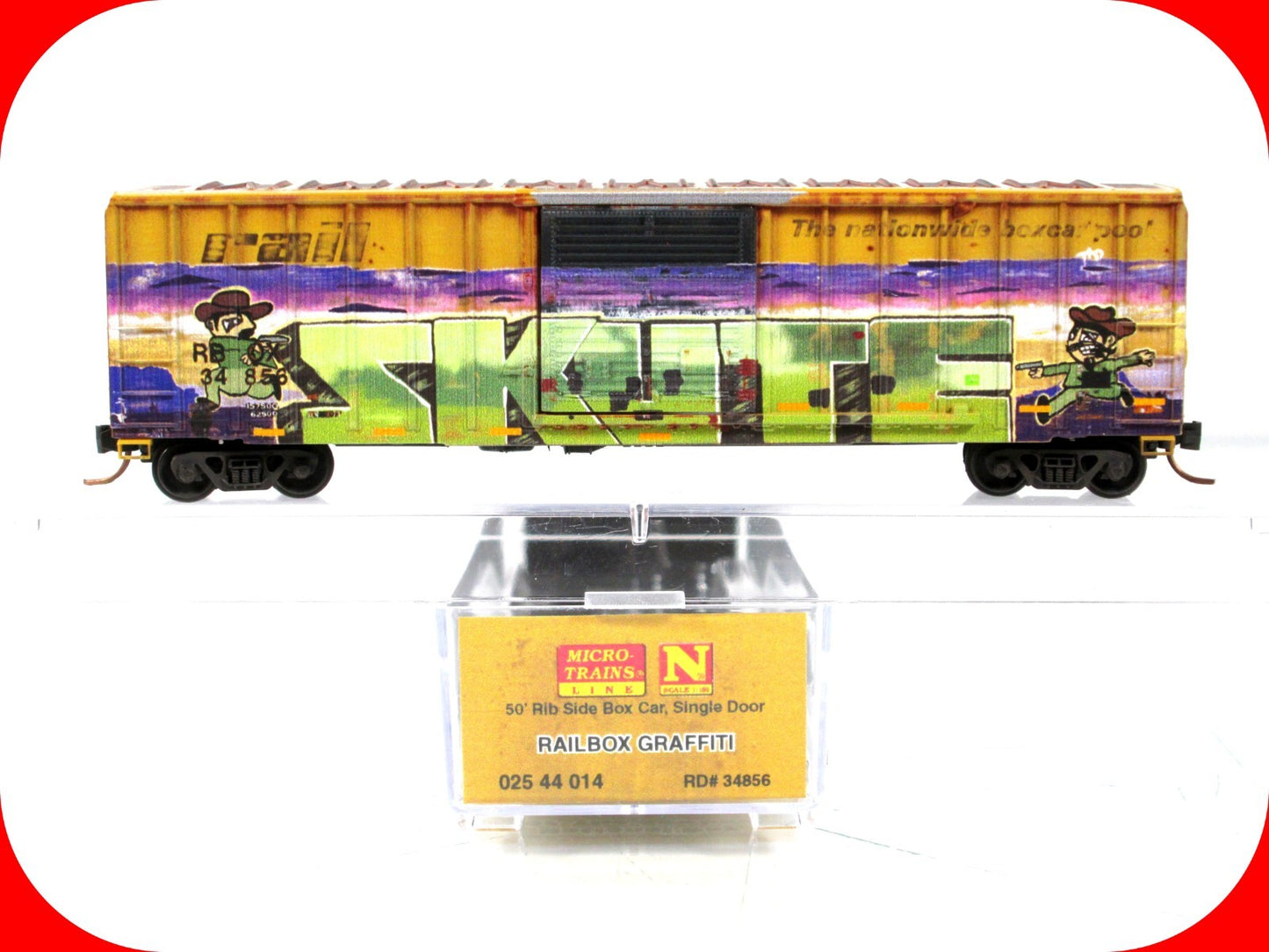 N Scale RAILBOX ***NATIONAL DAY of the COWBOY*** GRAFFITI Box Car - MTL 02544014