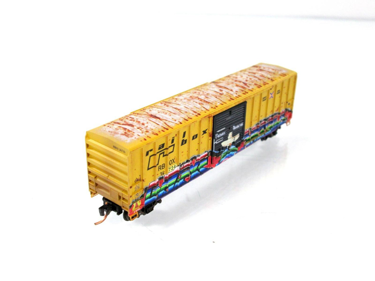 N Scale RAILBOX  **CINCO DE MAYO**  GRAFFITI Box Car, Micro Trains 02544564