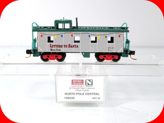 N Scale ***NORTH POLE CENTRAL*** Letters to Santa Caboose - Micro Trains 100230