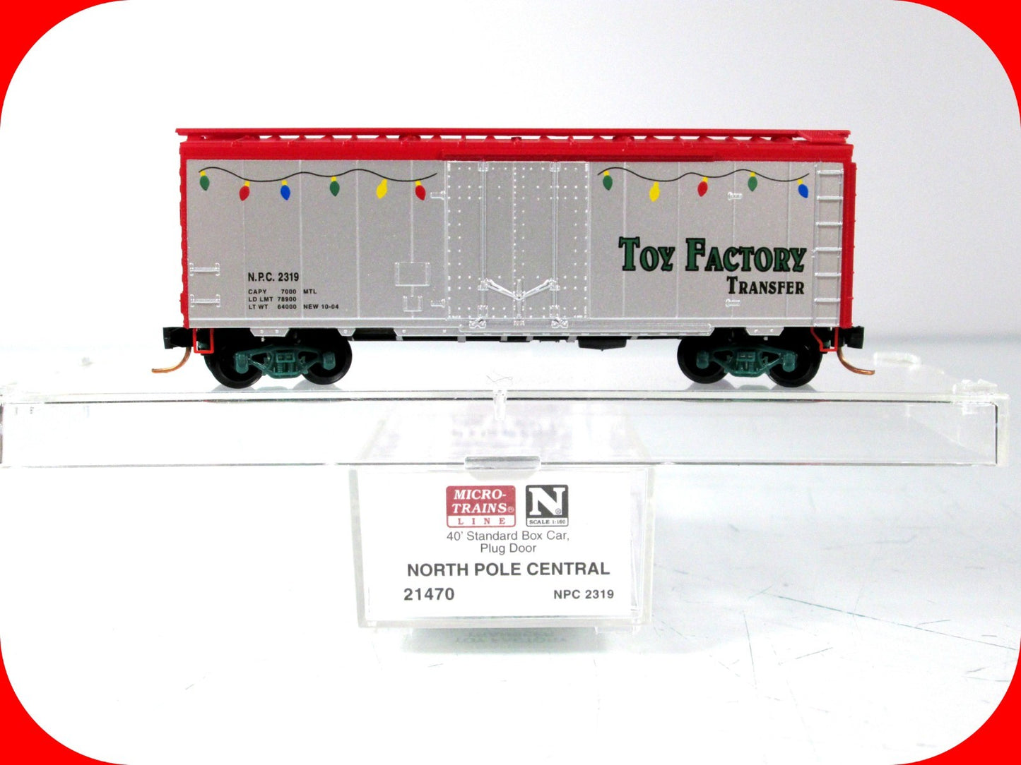 N Scale **NORTH POLE CENTRAL** Toy Factory Transfer Box Car - Micro Trains 21470