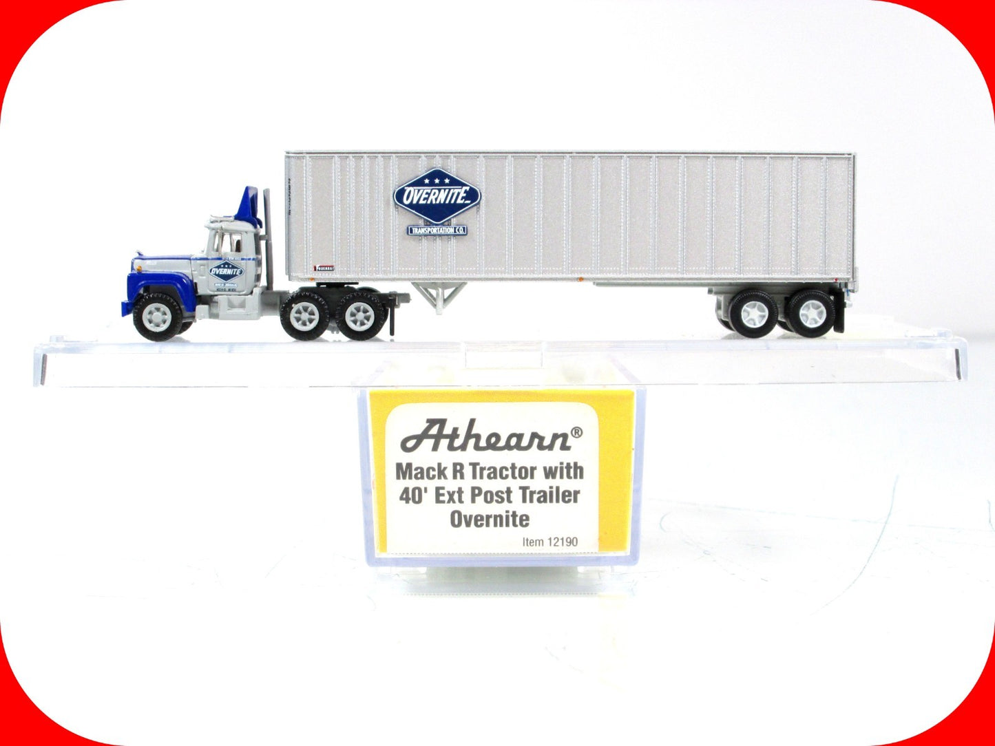 N Scale ***MACK TRACTOR w/ 40' OVERNITE TRAILER*** #29-2376 --- Athearn **RARE**