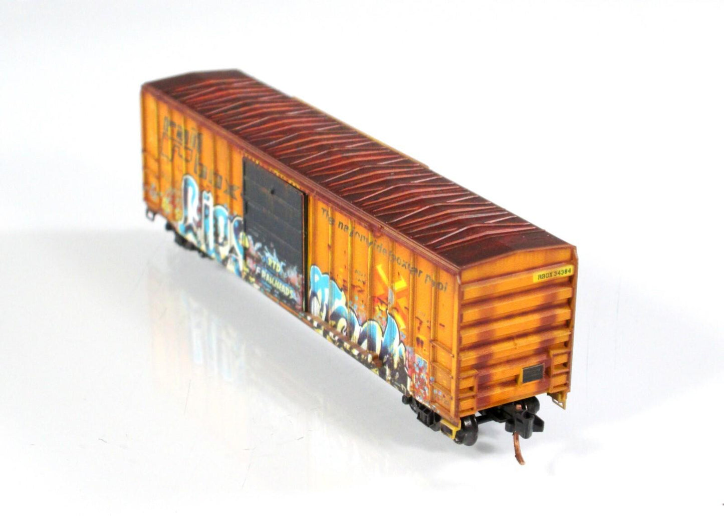N Scale RAILBOX  **Pearl Harbor Day**  GRAFFITI Box Car -- Micro Trains 02544017