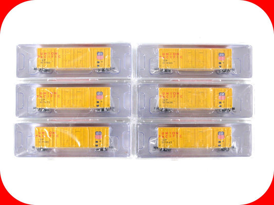 N Scale ***UNION PACIFIC*** 50' Box Car 6-Set --- Intermountain 6133004 **RARE**