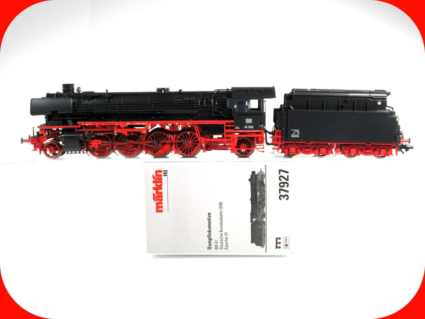 HO Scale **GERMAN DB** 2-8-2 Class 41 Locomotive - Marklin 37927, Digital, Sound