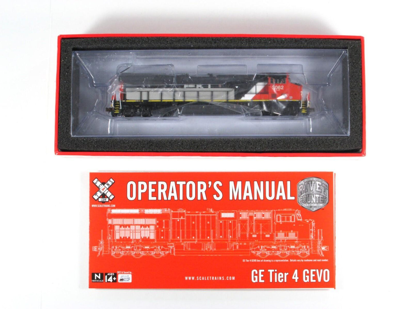 N Scale **CANADIAN NATIONAL** GEVO ET44AC #3062 -- ScaleTrains SXT30623, DCC Rdy