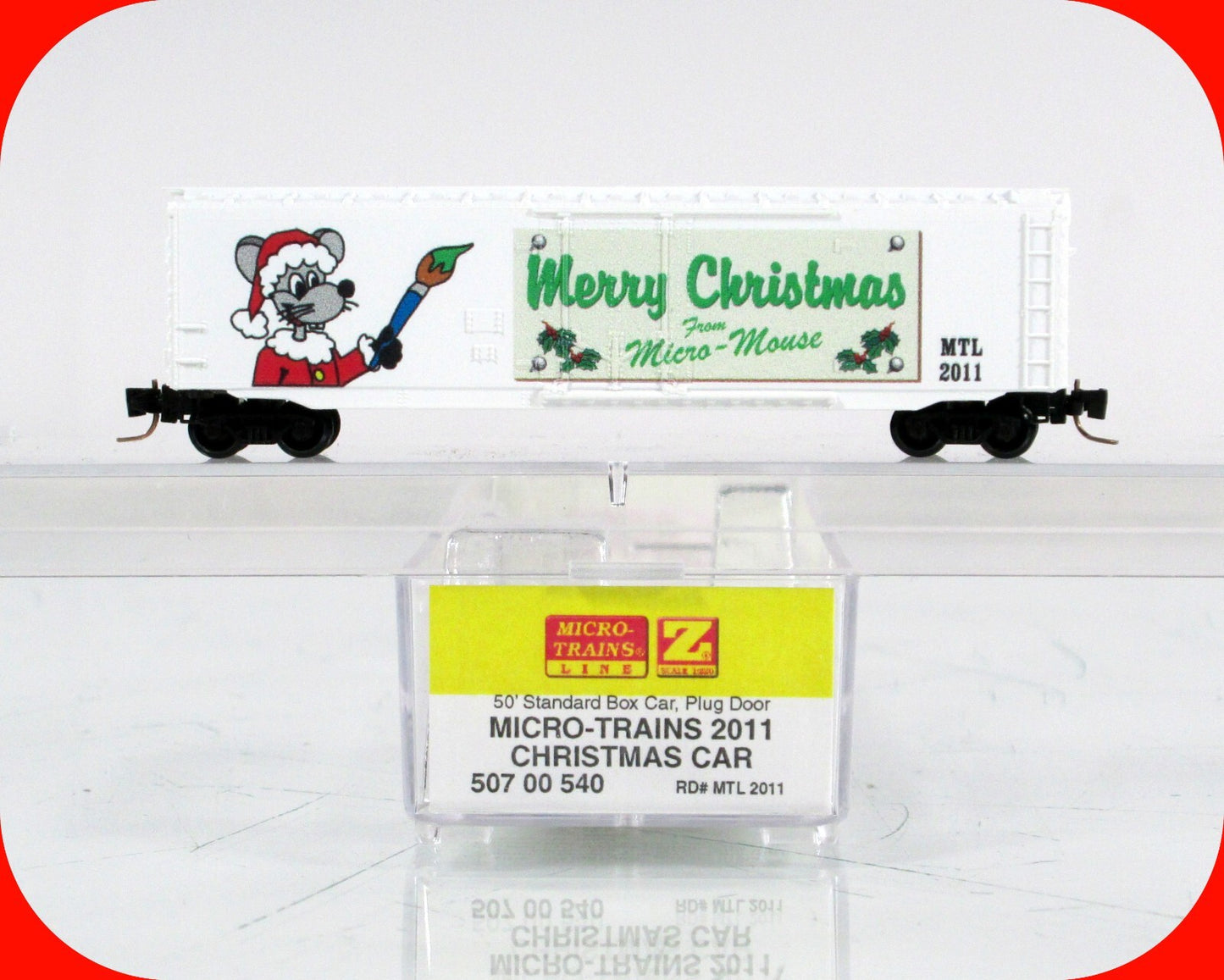 Z Scale ***MERRY CHRISTMAS*** Micro Mouse Box Car 2011 --- Micro Trains 50700540