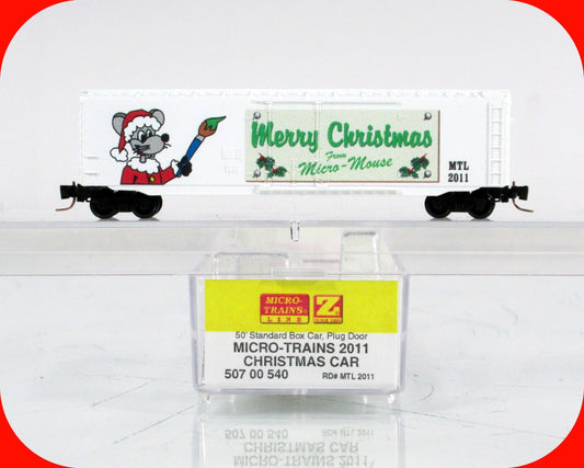 Z Scale ***MERRY CHRISTMAS*** Micro Mouse Box Car 2011 --- Micro Trains 50700540