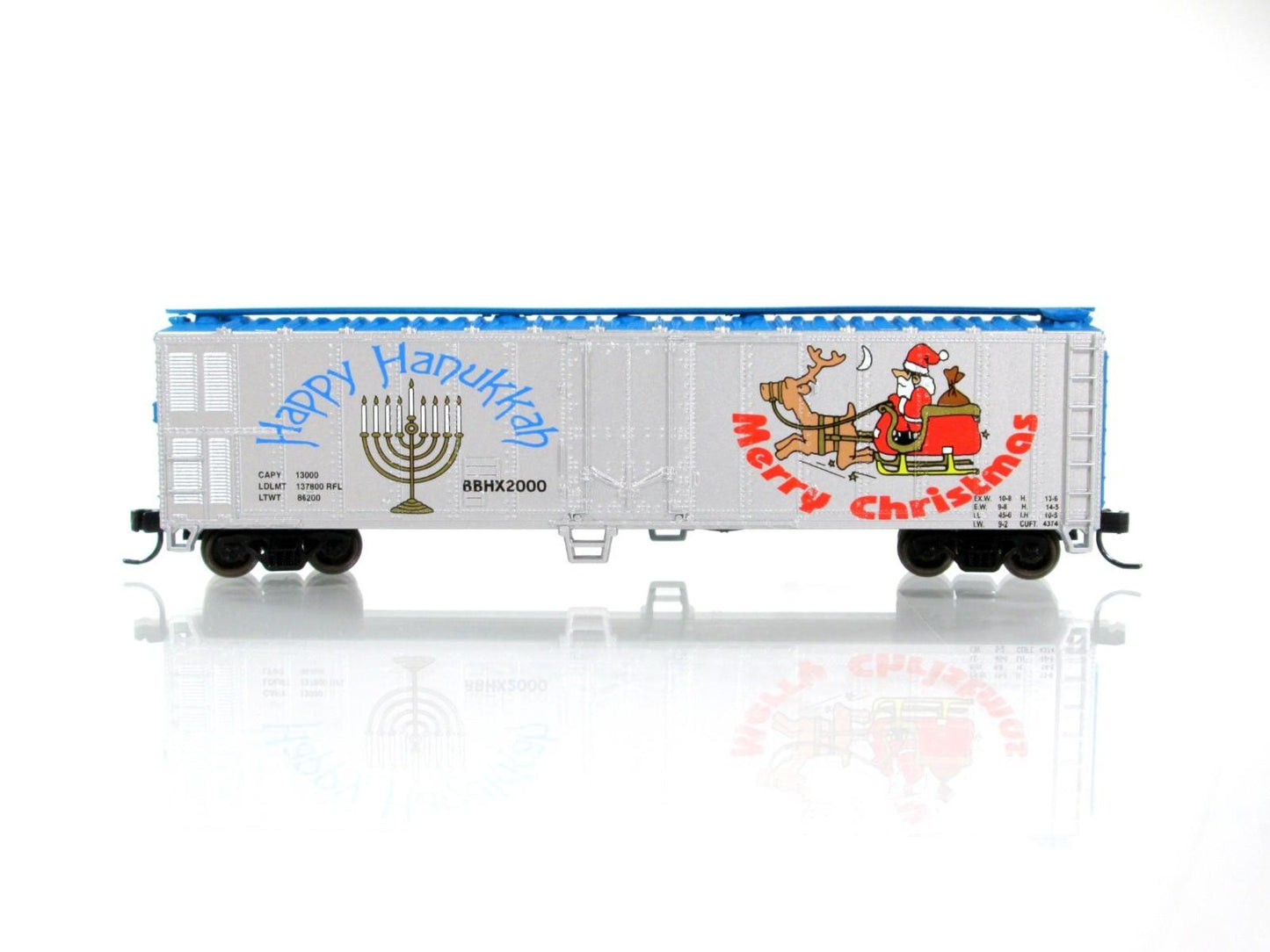 N Scale ***HANUKKAH / CHRISTMAS*** Box Car #2000 -- Atlas / Bev-Bel 10059 **RARE