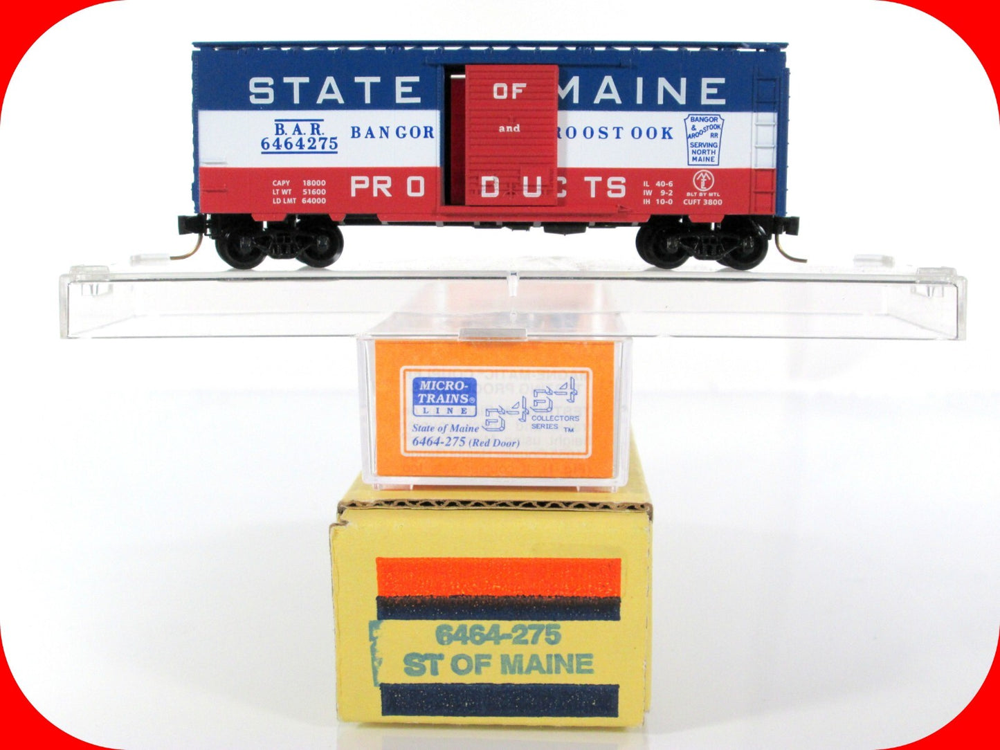 N Scale MAINE / BANGOR & AROOSTOOK 40' Box Car -Micro Trains / Lowell Smith 6464