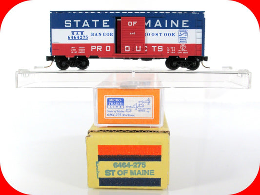 N Scale MAINE / BANGOR & AROOSTOOK 40' Box Car -Micro Trains / Lowell Smith 6464