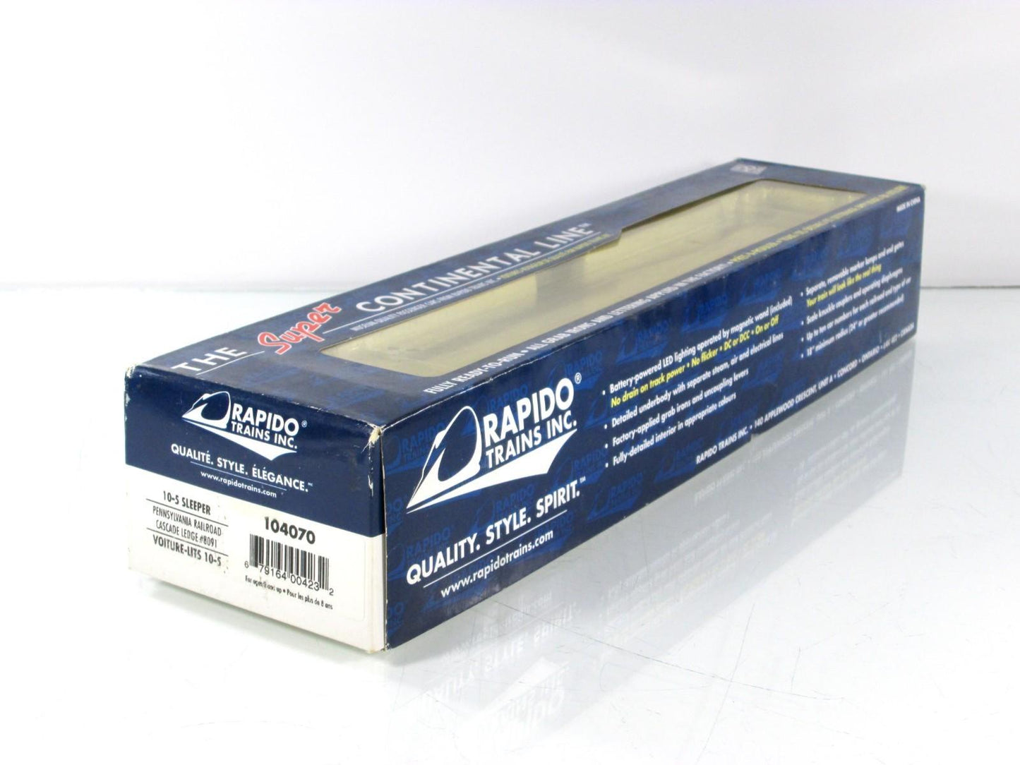 HO Scale **PENNSYLVANIA** Sleeper *Cascade Ledge* #8091 - Rapido 104070, Lighted