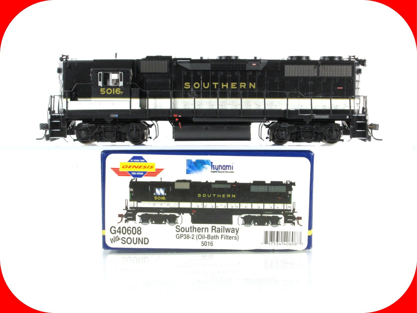 HO Scale ***SOUTHERN*** GP38-2, SOU 5016 ----- Athearn G40608, DCC Tsunami Sound