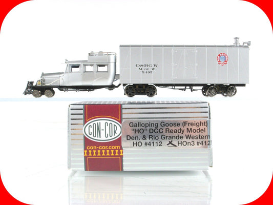 HOn3 Scale ***RIO GRANDE*** MoW Galloping Goose, X-105 - Con-Cor 4127, DCC Ready