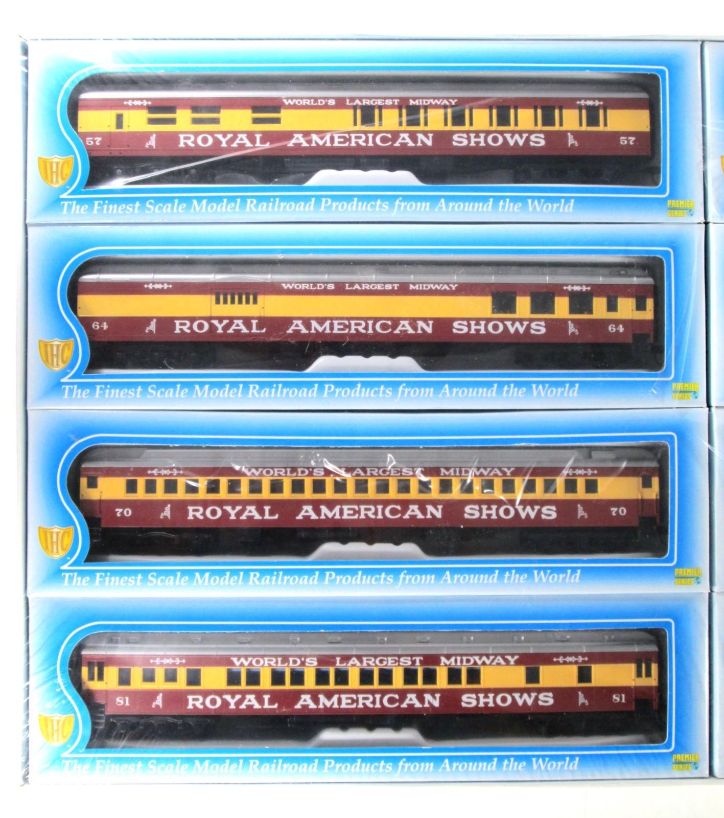 HO Scale **ROYAL AMERICAN SHOWS** 1920s Passenger 8-Set - IHC 49598, Knuckle Cpl