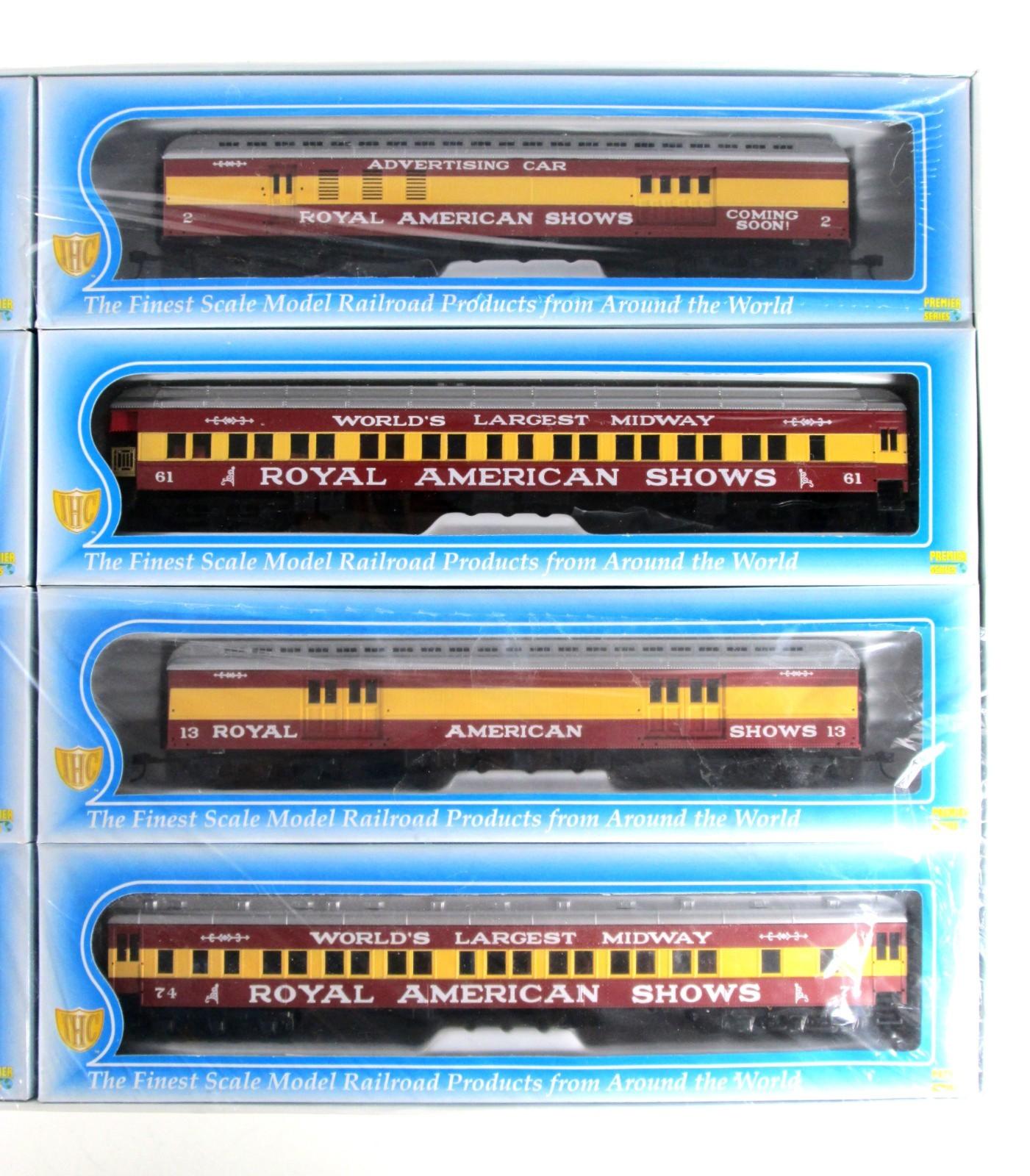 HO Scale **ROYAL AMERICAN SHOWS** 1920s Passenger 8-Set - IHC 49598, Knuckle Cpl