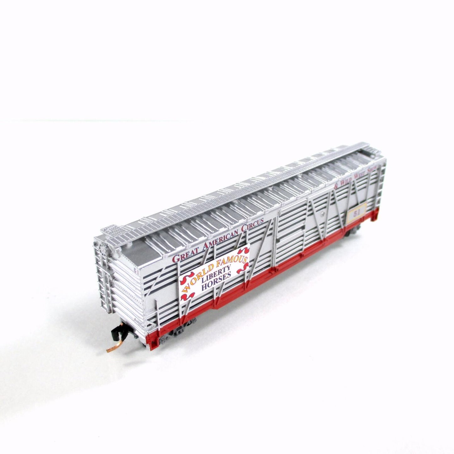 N Scale *AMERICAN CIRCUS & WILD WEST* Stock Car #51 - Atlas, Lowell Smith **RARE