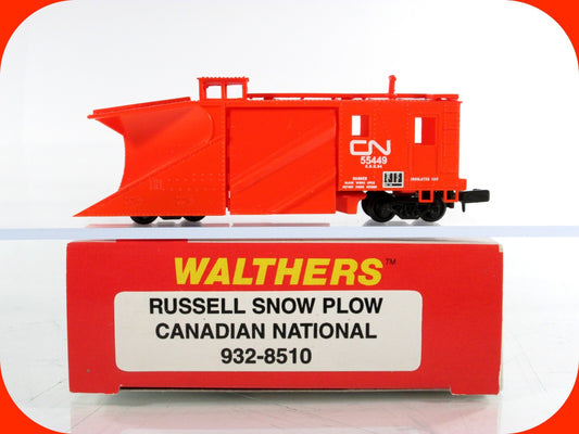 N Scale ***CANADIAN NATIONAL*** MoW Russell Snow Plow #55449 - Walthers 932-8510