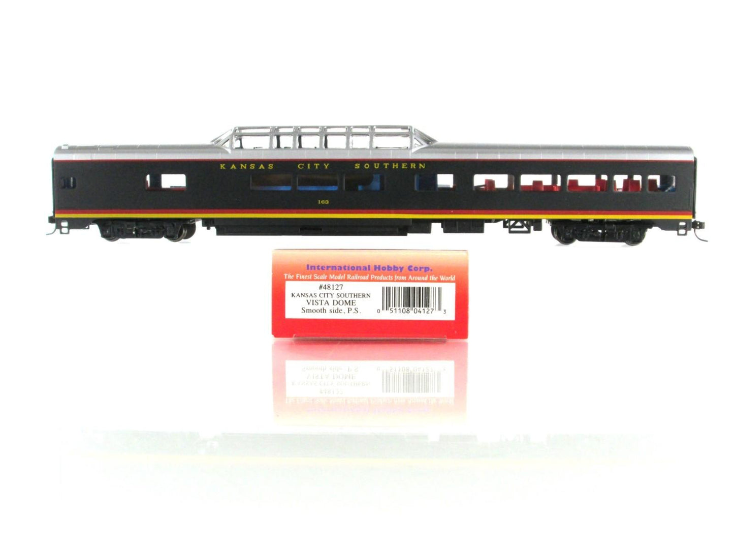 HO Scale *KANSAS CITY SOUTHERN* Passenger Set -IHC 48128, Knuckle Cpl, Interiors