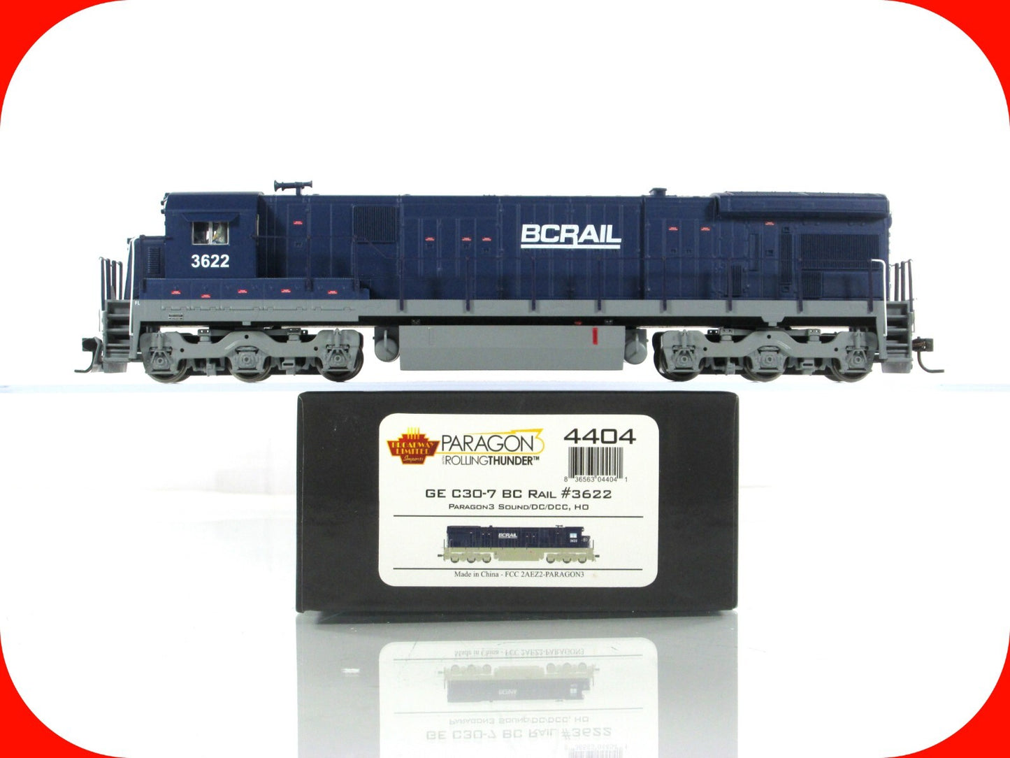 HO Scale ***BC RAIL*** GE C30-7 #3622 - Broadway 4404,  Paragon3 DCC Sound