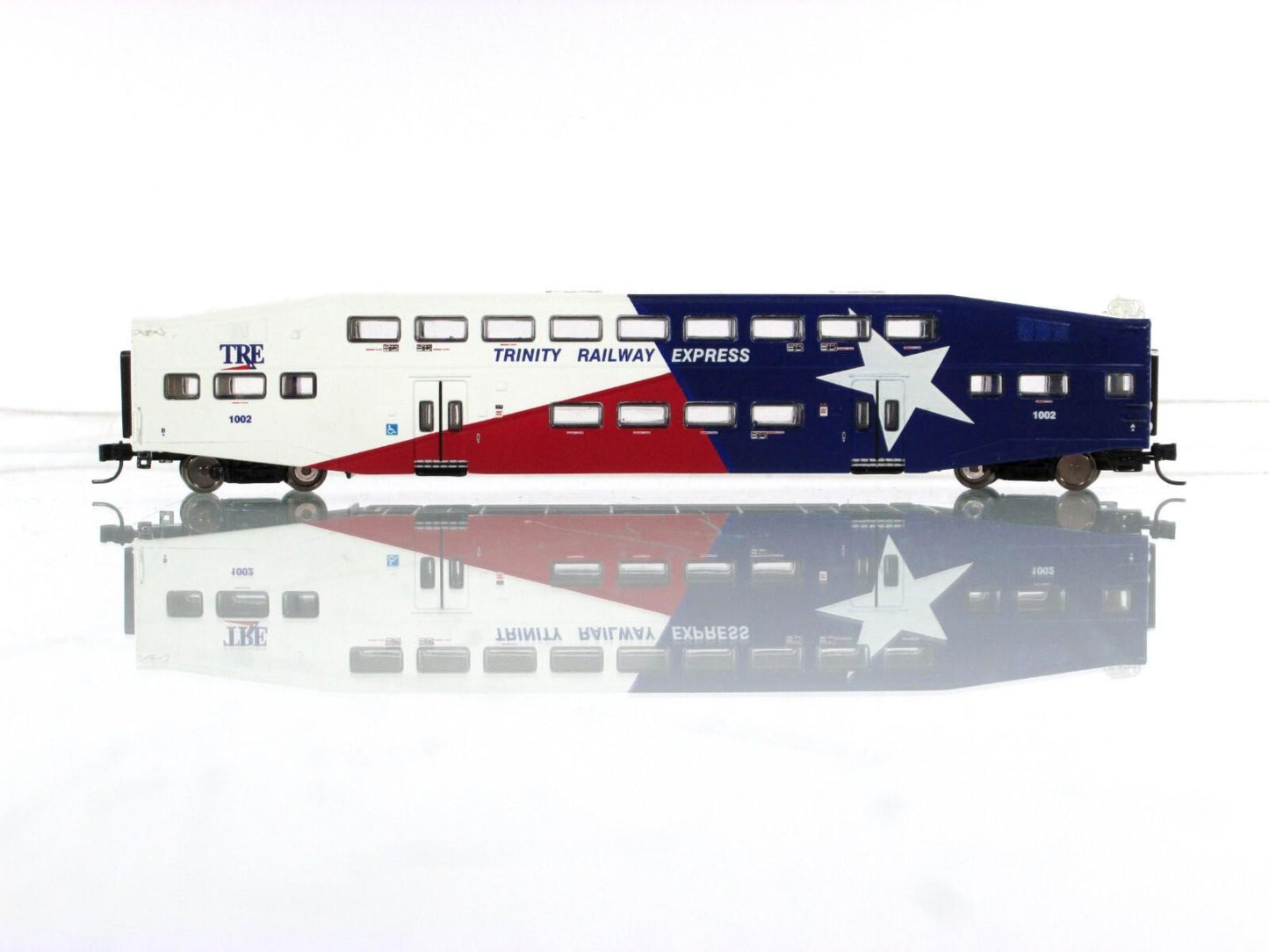 N Scale **TRINITY RAILWAY EXPRESS** Bombardier Control Car #1002 - Athearn 10126