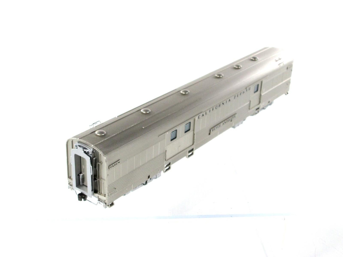 HO Scale **D&RGW CA ZEPHYR* SILVER ANTELOPE Baggage 1100 - Broadway 513, Lighted