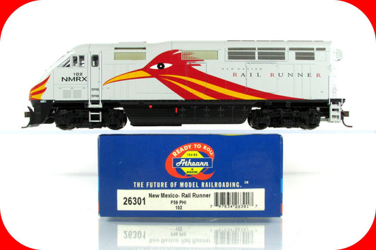 HO Scale ***NEW MEXICO RAIL RUNNER*** F59PHI #102 ----- Athearn 26301, DCC Ready