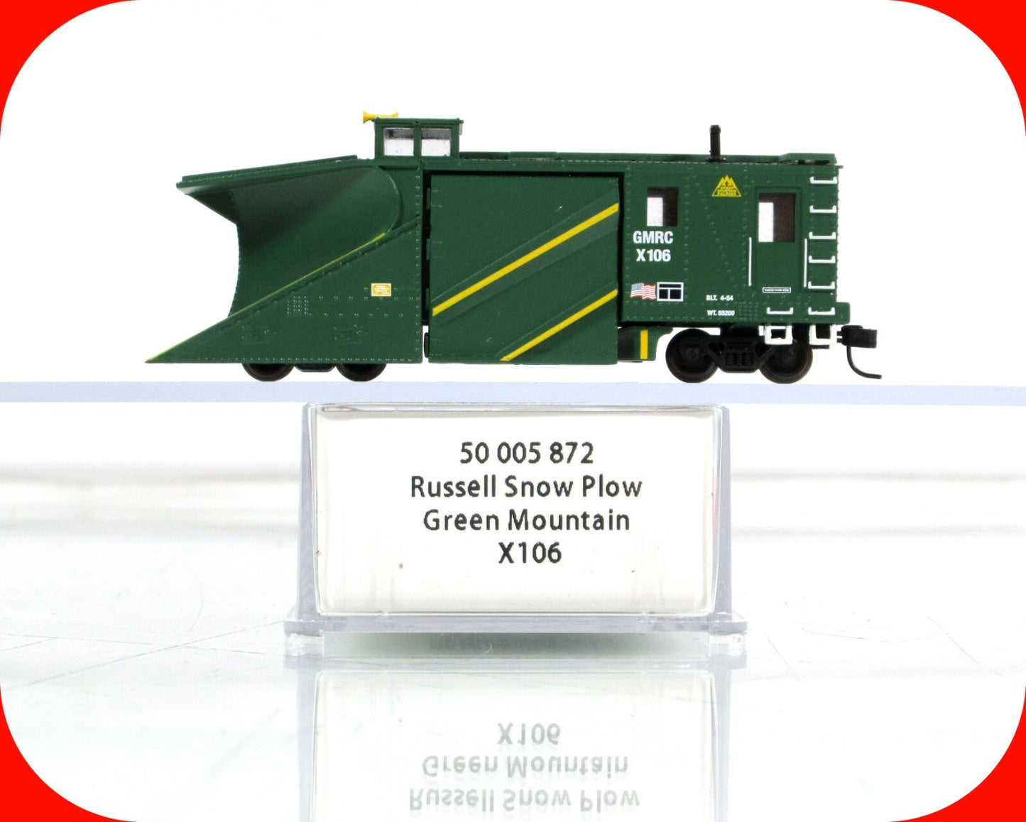 N Scale ***GREEN MOUNTAIN*** MoW Russell Snow Plow, GMRC X106 - Atlas 50005872