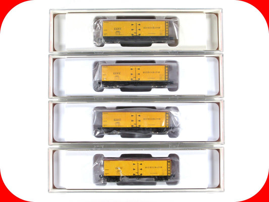 N Scale ***GARX*** 37' Meat Reefer 4-Pack - Rapido 521013, Micro Trains Couplers
