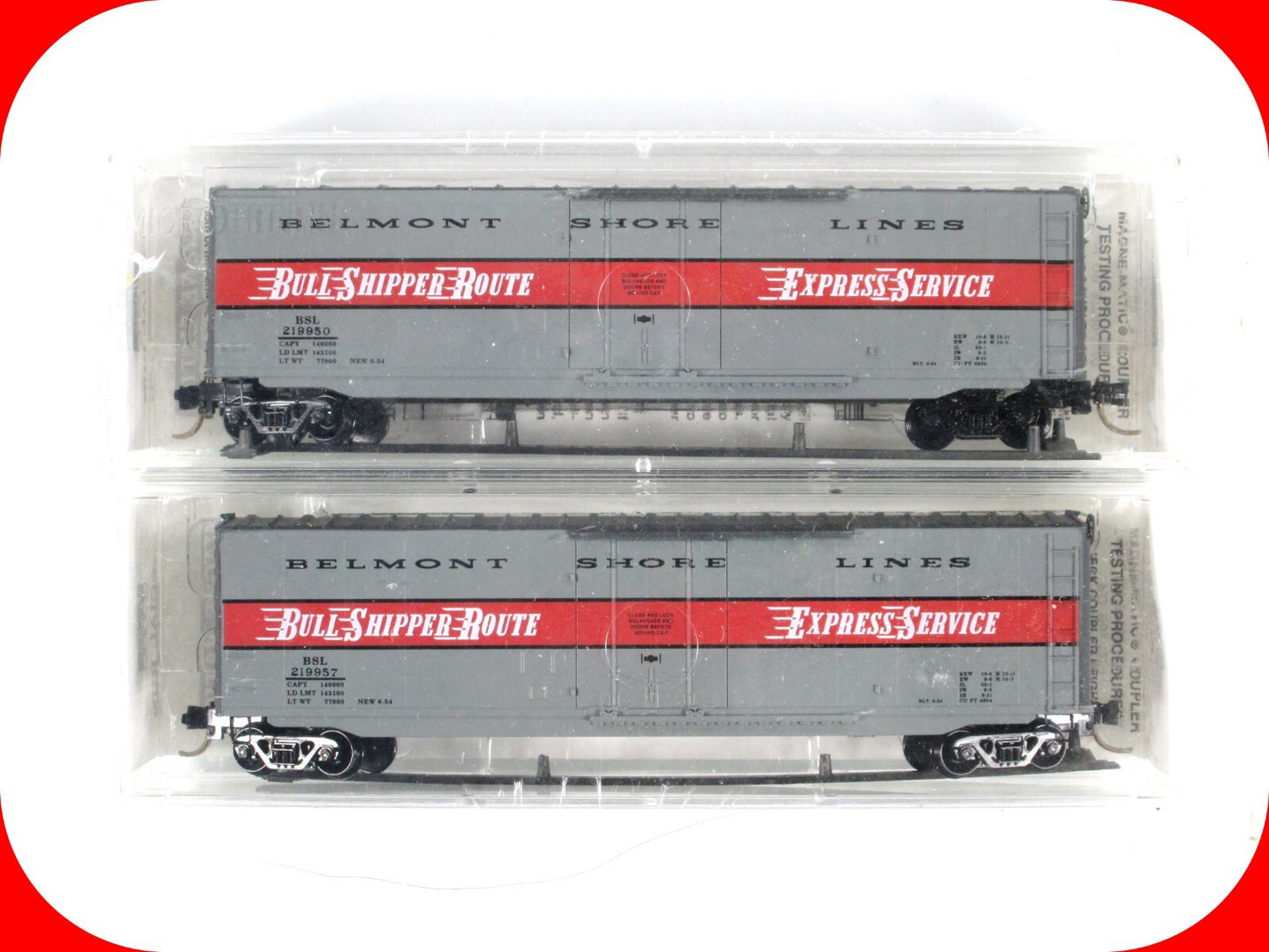 N Scale *BELMONT SHORE LINES*  *BULL SHIPPER* Box Car Set - Micro Trains Special