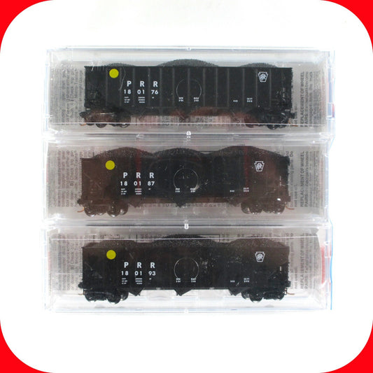 N Scale ***PENNSYLVANIA*** 100-Ton Coal Hopper 3-Car Set --- Micro Trains 108042