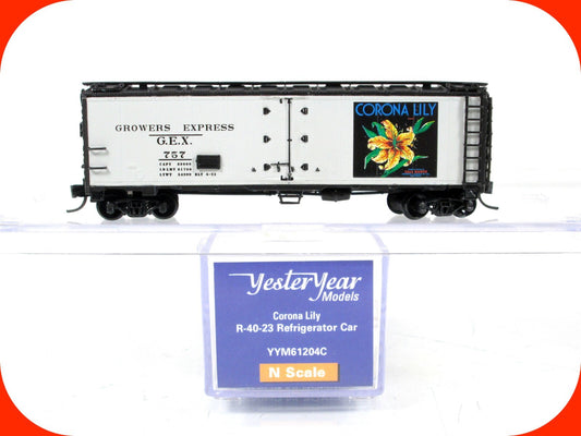 N Scale ***CORONA LILY*** Growers Express Reefer #757 - YesterYear, MTL Couplers