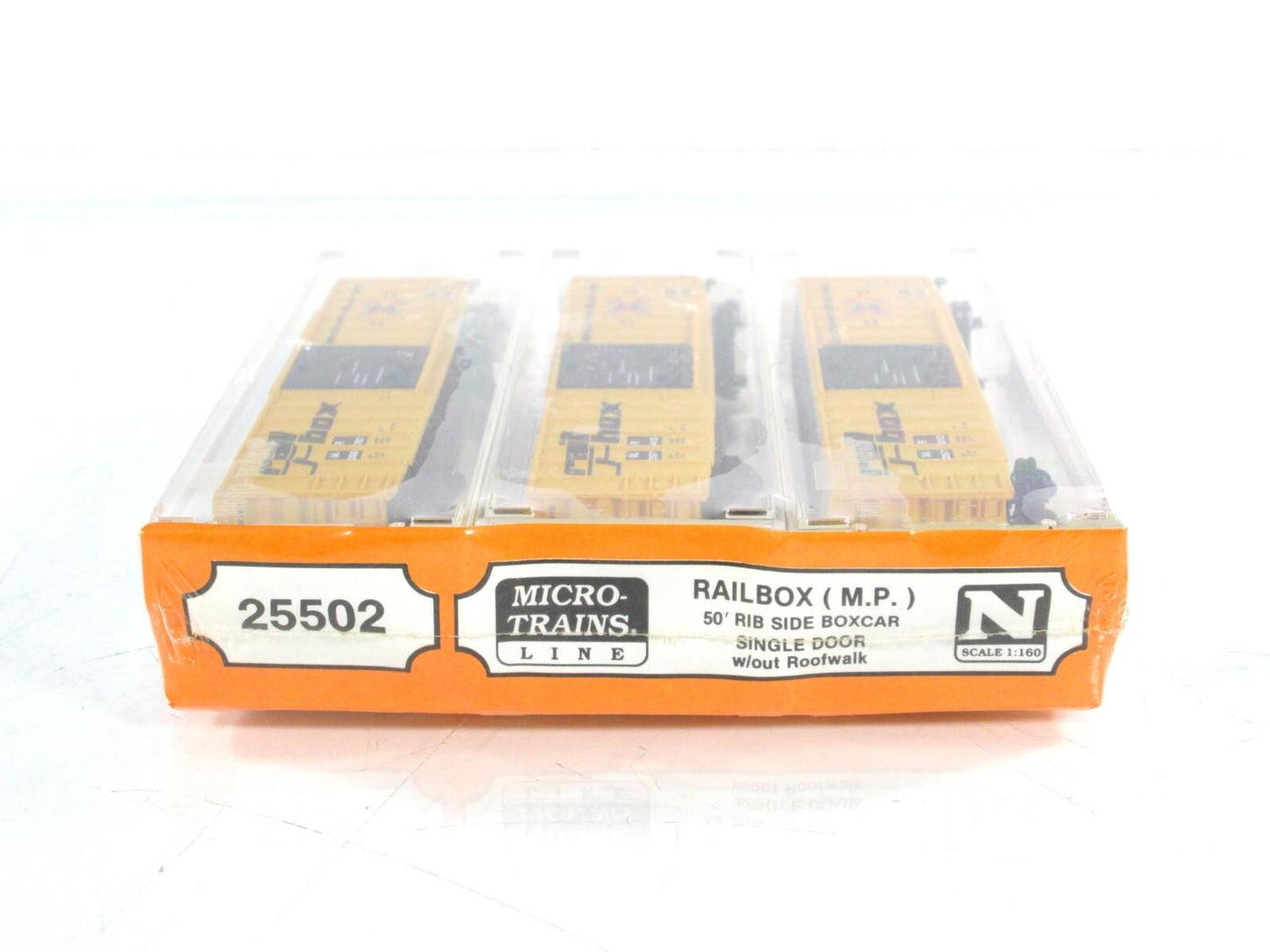 N Scale ***RAILBOX*** (Missouri Pacific) 50' Box Car 3-Pack - Micro Trains 25502