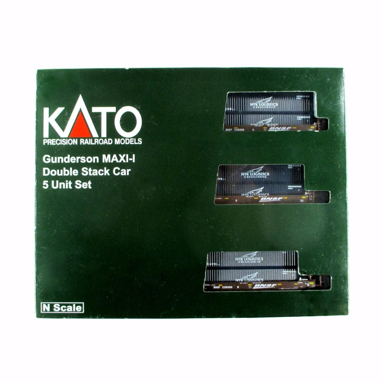 N Scale ***BNSF, NYK*** Gunderson MAXI-I 5-Unit Well Car #238354 - Kato 106-6150
