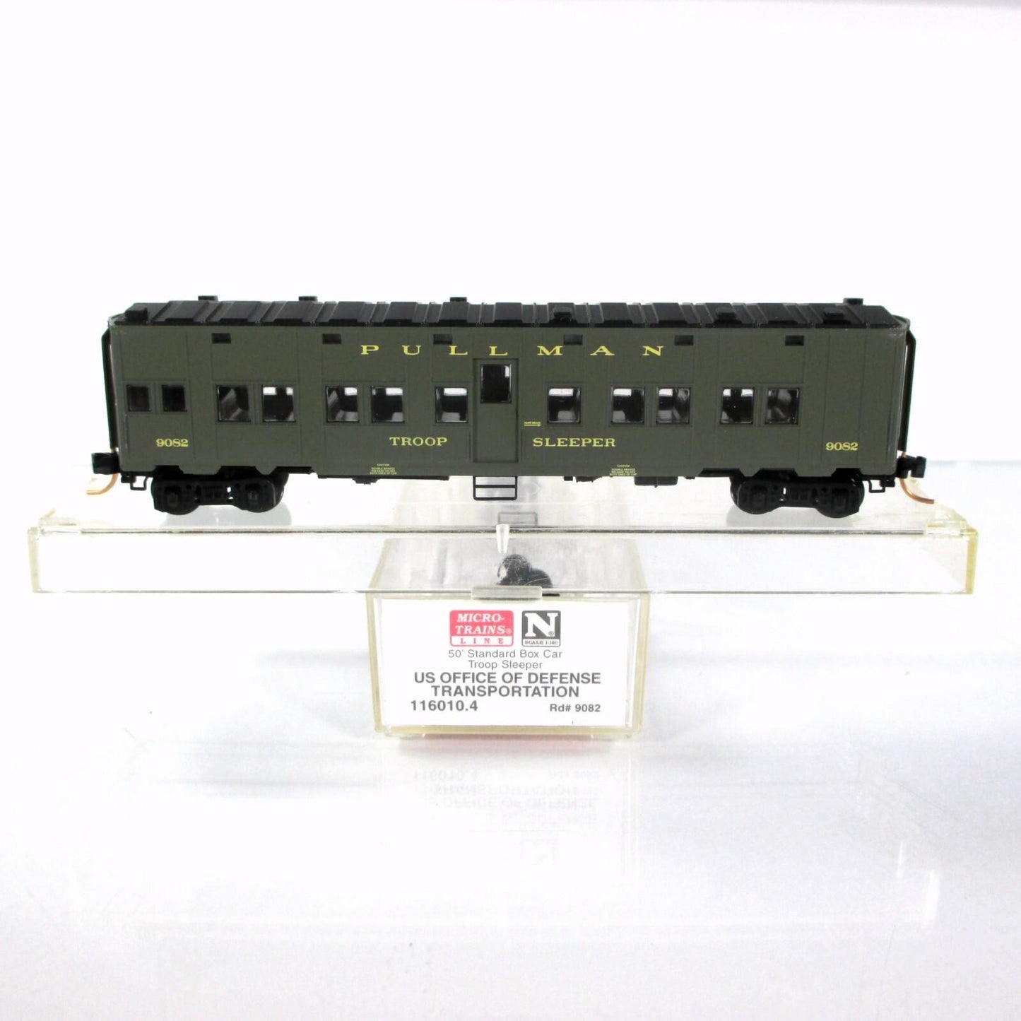 N Scale WWII US OFFICE of DEFENSE 50' Troop Sleeper #9082 -Micro Trains 116010.4