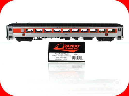 HO Scale ***NEW HAVEN*** Passenger Coach #8641 - Rapido 17027, Lighted **RARE*